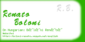 renato boloni business card